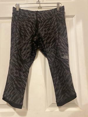 The North Face Mid Rise Crop Tights Womens Small Black Flashdry