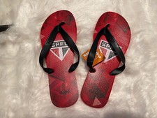 S o Paulo SPFC Dup  Flip Flops Men  s Size 7.5