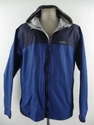 Men's sz 2XL Eddie Bauer WeatherEdge Waterproof Rain Jacket Parka Packable Shell