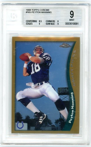 PEYTON MANNING 1998 Topps Chrome Rc #165 BGS 9 Indianapolis Colts HOF