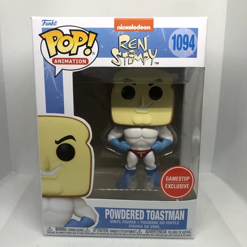 FUNKO POP! Animation Ren & Stimpy POWDERED TOASTMAN # 1094 GameStop Exclusive