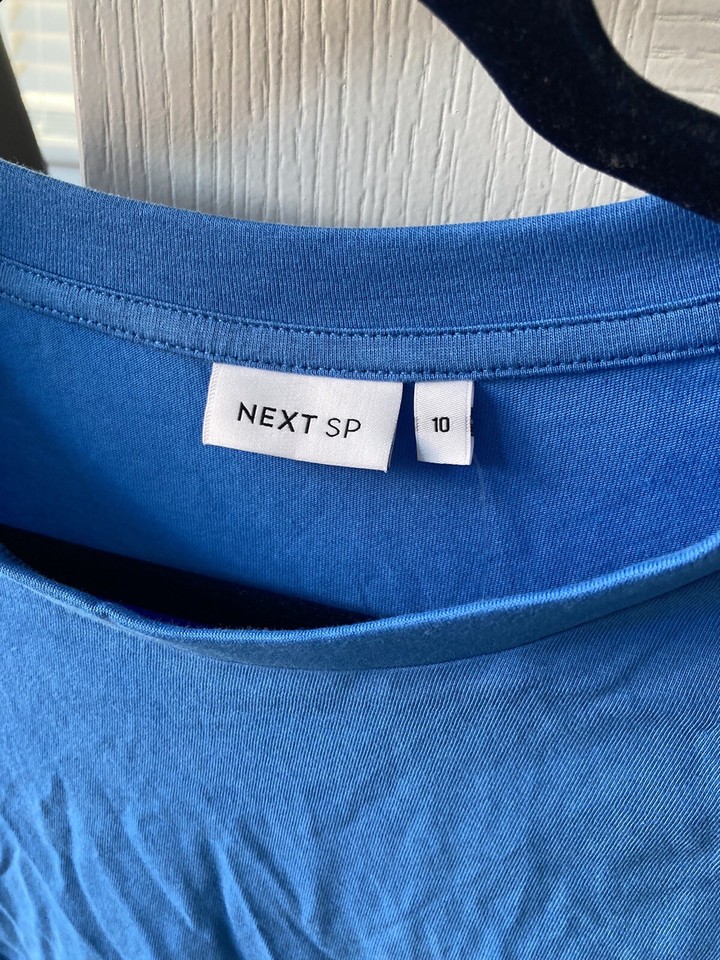 Next Outlet Blue Bubble Hem Top Size 10 Brand New eBay