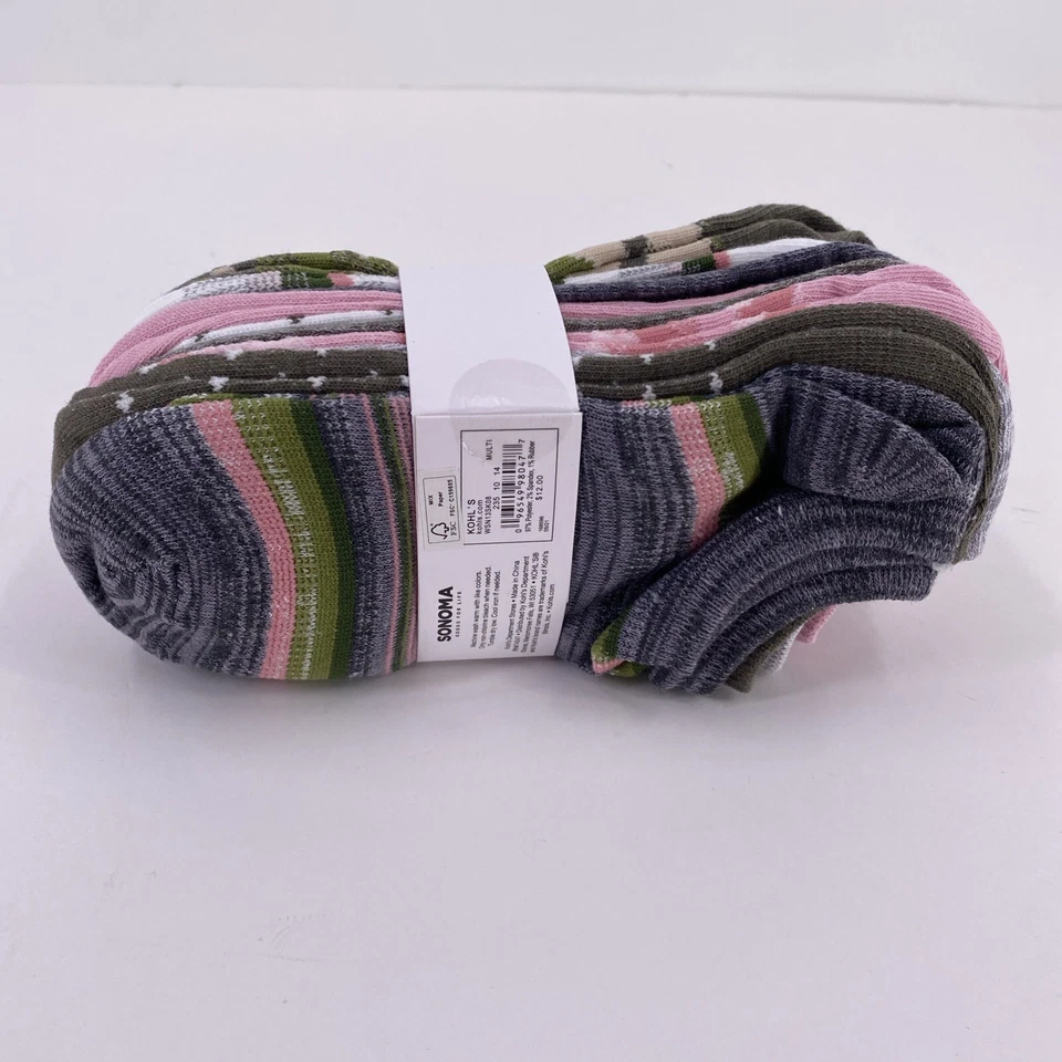 Sonoma The Everyday No-Show Socks 10 Pair-Women's-Fits Sock Sizes 9-11 New - Image 4 of 4