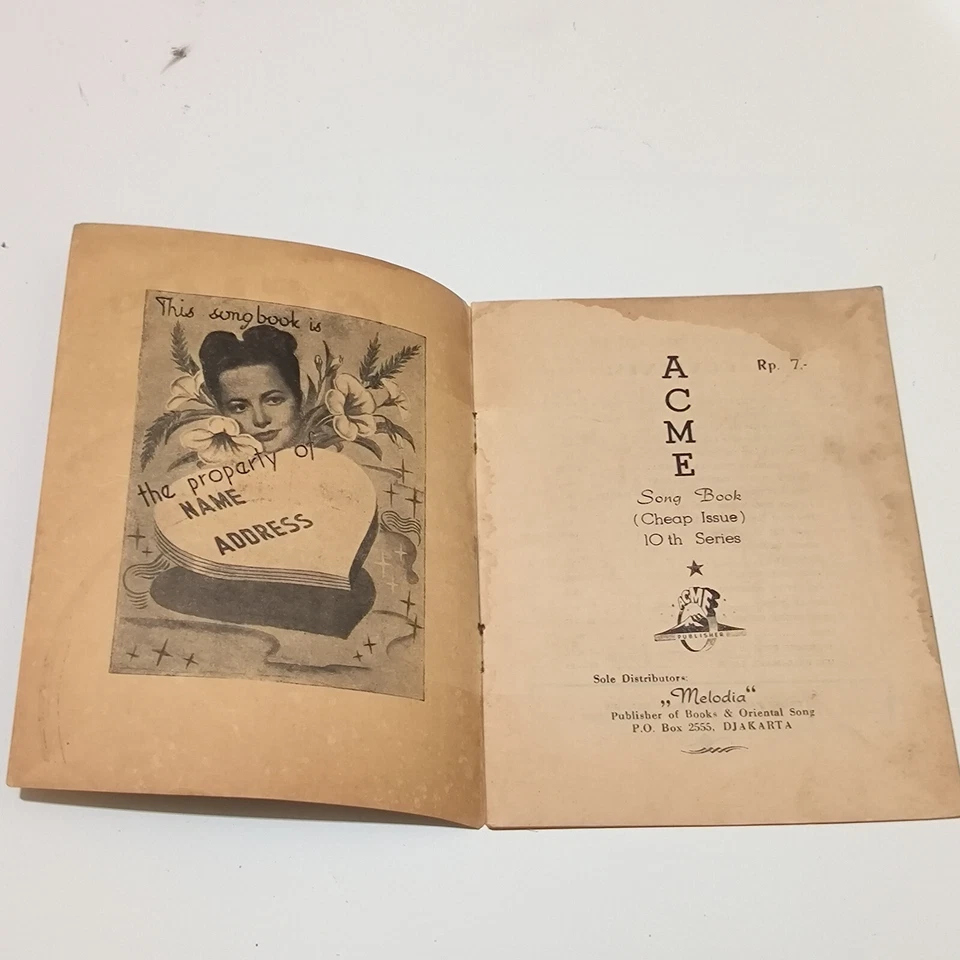Elvis Presley on cover indonesia vintage ACME song book  - 1955RARE - Image 4 of 4