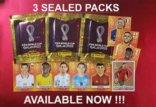 Panini World Cup Qatar 2022 Stickers - 3 Sealed Packs - International Version