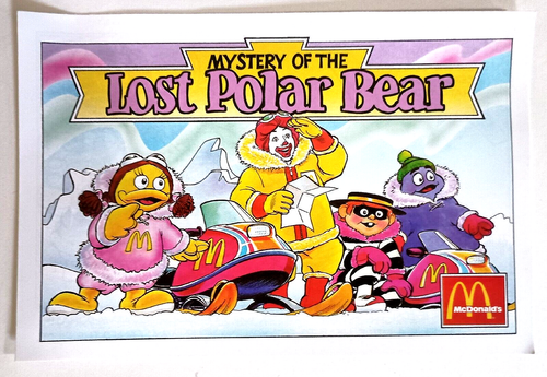 Ronald McDonald Kids Happy Meal Lost Polar Bear Activity Booklet 1995 NOS New - Picture 2 of 3