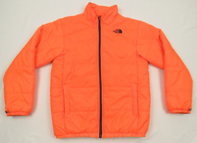 NWOT The North Face TNF Quilted Orange Boys Full Zip Puffer Coat Jacket L