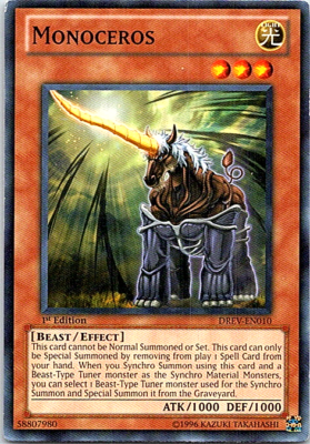 YuGiOh Duelist Revolution Monoceros DREV-EN010 YuGiOh Duelist Revolution Monoceros DREV-EN010