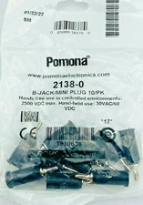 10pcs Lot Pomona 2138-0 Banana Jack to Mini Plug Nickel Plated 1.33" Hands Free