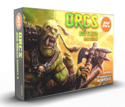 AK Interactive MODEL PAINT 3G Orcs And Green Creatures Set Acylics AK-11600