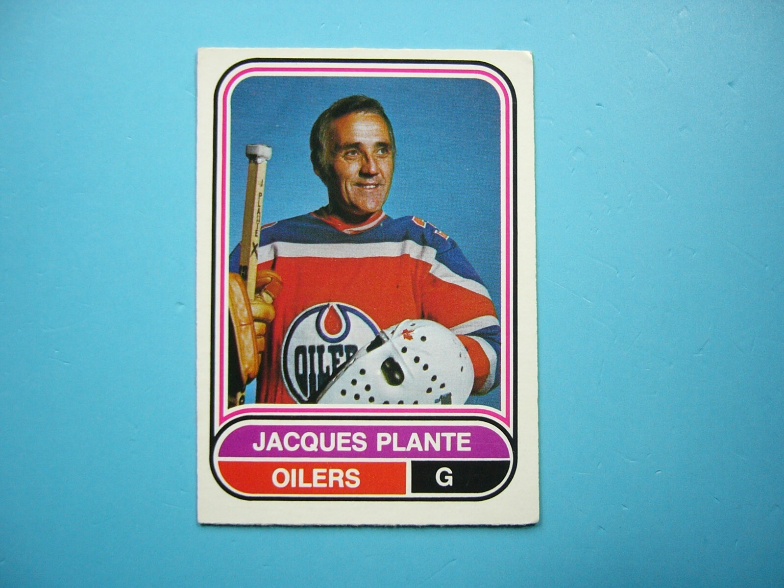 1975/76 O-PEE-CHEE WHA HOCKEY CARD #34 JACQUES PLANTE EX 75/76 OPC