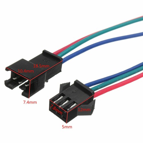 10 Satz JST 15cm SM 3Pin 22 AWG Adapterkabel Stecker männlich + weiblich 2.54mm - Bild 6 von 6