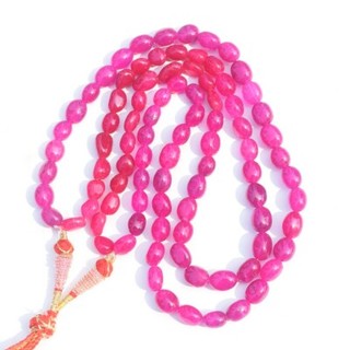 Fantastic 3 Strand 484.00 Cts Pink Ruby Beaded Beautiful Necklace AK 10 E555