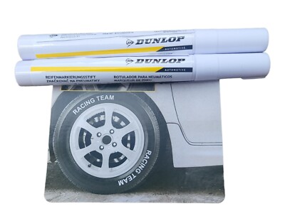 2x Reifenmarkierungsstifte weiß Reifenstift Dunlop 4,5 ml Reifenmarker