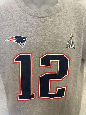 New England Patriots NFL Boys Small #12 Tom Brady Super Bowl XLVI