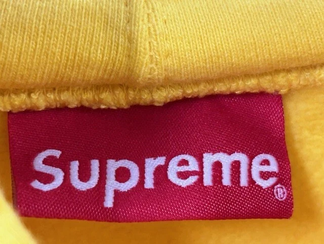 Sudadera con Capucha Supreme Text Rayas Amarilla Talla Grande Foto 4 de 4