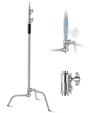 C Stand Max Height 10.83 ft/330 cm Stainless Steel Photography Light Stand