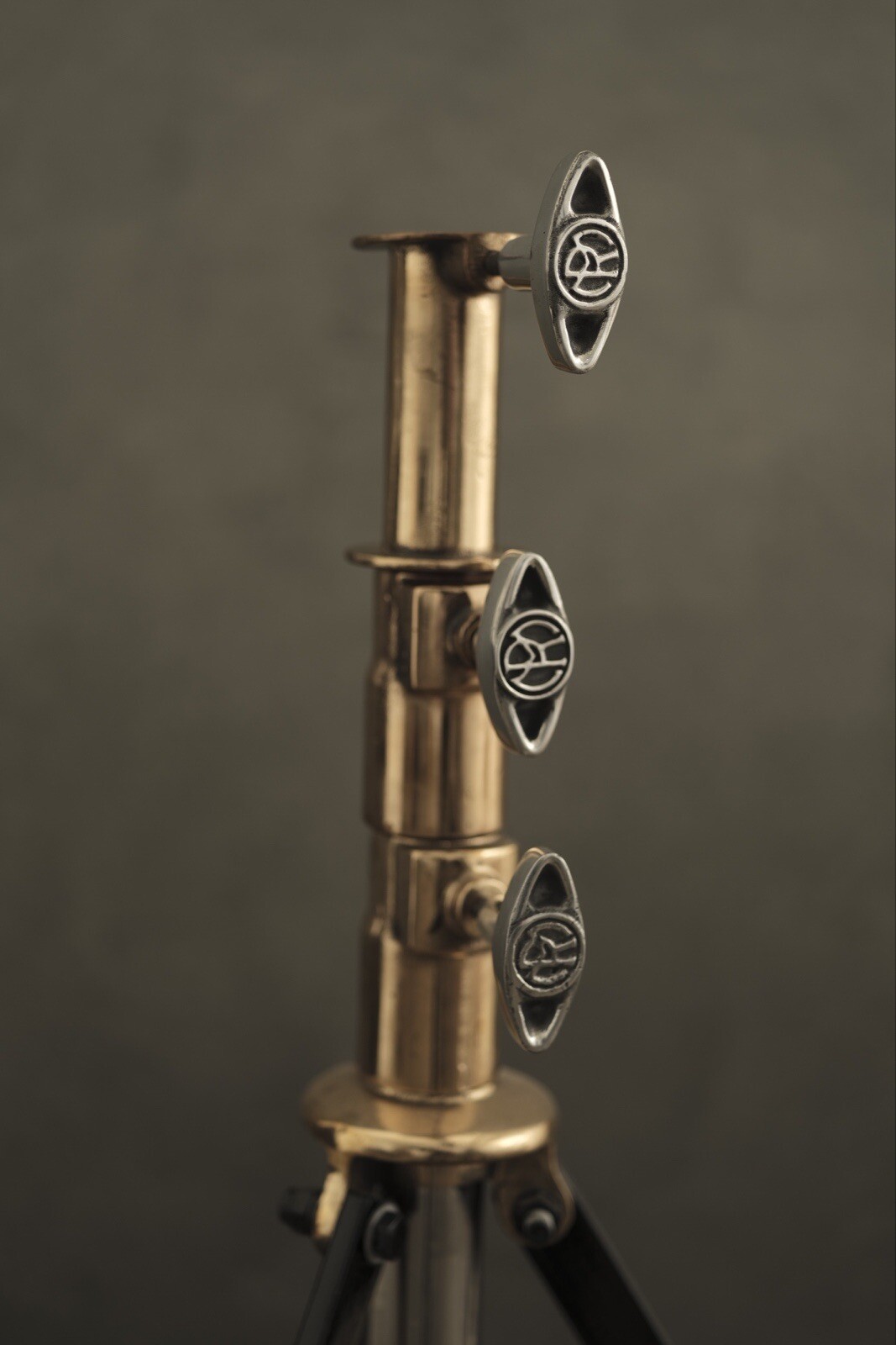 RARE Vintage Mole Richardson Senior Lightstand In Gold And Black