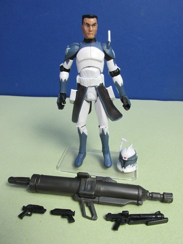 star wars COMMANDER WOLFFE CLONE TROOPER ACTION FIGURE le guerre dei cloni CW48 3,75"