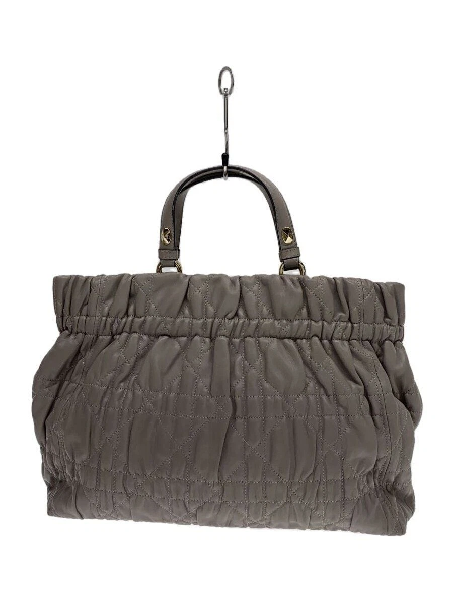 Sac fourre tout Christian Dior gris collection cuir occasion