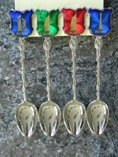 Set of 4 Dubai Souvenir Collectible Miniature Spoons