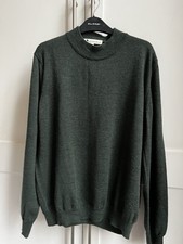 Aquascutum Dark Green Jumper Pure New Wool New Size XL