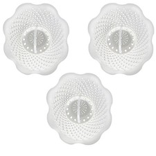 DANCO Tub Drain Protector Hair Catcher Strainer 3-Pack On-Drain, White