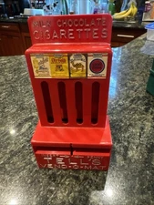 Milk Chocolate Cigarettes - VTG 1950’s Tell’s Vend - O - Mat Candy Dispenser