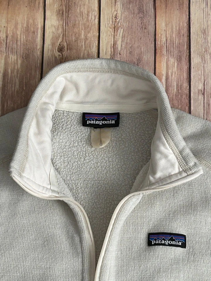 Jaqueta feminina Patagonia Better suéter creme zíper completo tamanho G - Imagem 3 de 4