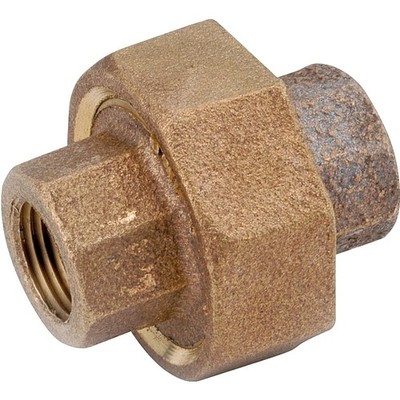 Anderson Metals 738104-20 Pipe Union, 1-1/4 in, FIPT, Red Brass, 200 psi Pressur