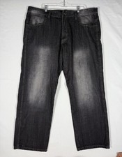 Vintage Southpole Jeans Mens 42x32 Black Baggy Wide Leg Y2K Skater Relaxed Faded