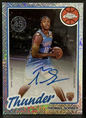 2025-26 Topps Basketball Thunder RC Thomas Sorber On Card Auto
