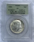1964 Kennedy Silver Half Dollar PCGS Sample Slab - Rare OGH Green Holder 1234567