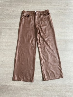 Medium Lane 201 Brown Faux Leather Pants 1034