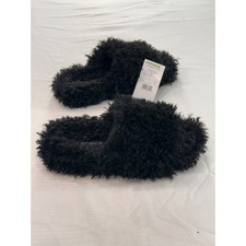 Crocs Classic Shaggy Fur Slide Black 210912-001 Men's 5 Women's 7 New with Tags