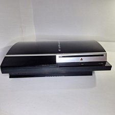 PlayStation 3 Black PS3 80GB CECHK01 Fat Console and cables Tested Working