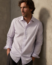 NWT John Varvatos Men's Dress Shirt 16 1/2 32-33 Lavender Button Front Career