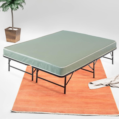 14'' Metal Platform Bed Frame & 5'' Medium Firm Water-Resistant Mattress
