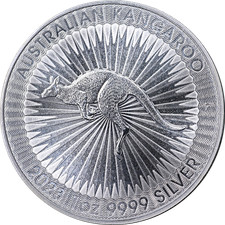 2023 Australia 1 Ounce Silver - Kangaroo - BU - STOCK 105.00 per troy oz