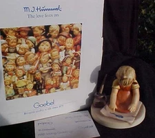 M. I. HUMMEL - WITH LOVING GREETINGS - Boy Writing Letter FIGURINE - TMK-6 -#309
