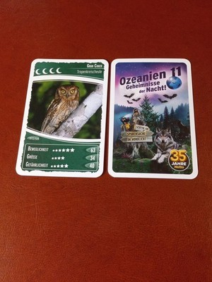 Netto Ozeanien 11 Geheimnisse der Nacht Karte Nr. 72 Gran Chaco Kreischeule
