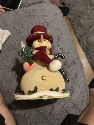 Rare Vintage Avon Icy Ivor Fibre Optic Musical Snowman Batteries Operated 