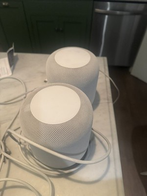 Pair of two Apple HomePod  (1st generation, white, used, very good condition) 