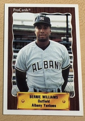 Bernie Williams 1990 ProCards Minor League Rookie Card #1179, Albany ...