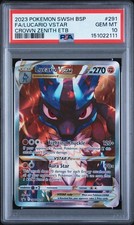 Pokemon 2023 Lucario VSTAR SWSH291 Stella Nera Promo Corona Zenith GIOCO PERFETTO COME NUOVO PSA 10