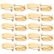 50Pcs Durable Copper Clip on Earring Backs Oval Flat Pads for Jewelry Supplies