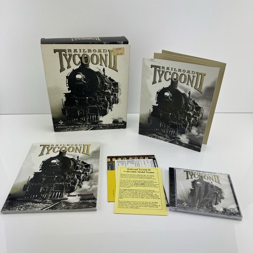 Railroad Tycoon II 2 (Poptop, 1998) CD-ROM Big Box Strategy Sim NEU Open Box - Bild 3 von 6