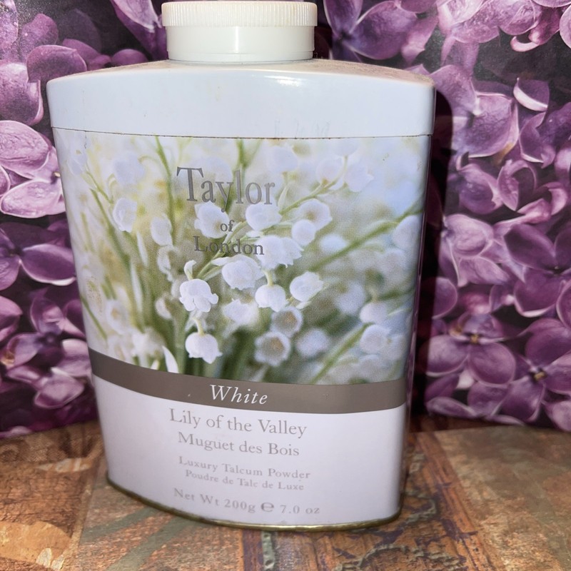 Vtg Taylor Of London White Lily Of The Valley Luxury Talcum Powder/ New/      *I