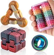 - Handheld Fidget Toy for Adults , 4PC Fidget Toys Set Fidgets for Classroom, Fi
