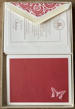 Anna Griffin Butterfly Blank Note Cards 10 Cards New Fine Cotton Stationery